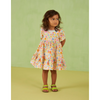 oilily doozle dress watery flowers/bright white