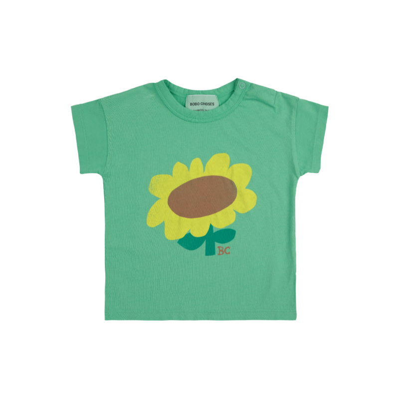 bobo choses sunflower baby t-shirt light green