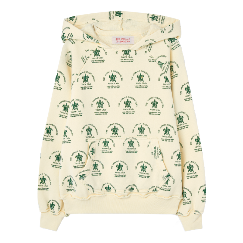 the animals observatory beaver kid hoodie white flowers