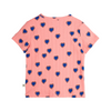 mini rodini outlined hearts aop ss tee pink