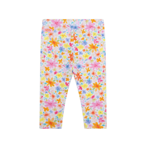 oilily peppy leggings watery flowers/bright white