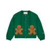 bobo choses baby gingerbread cardigan green