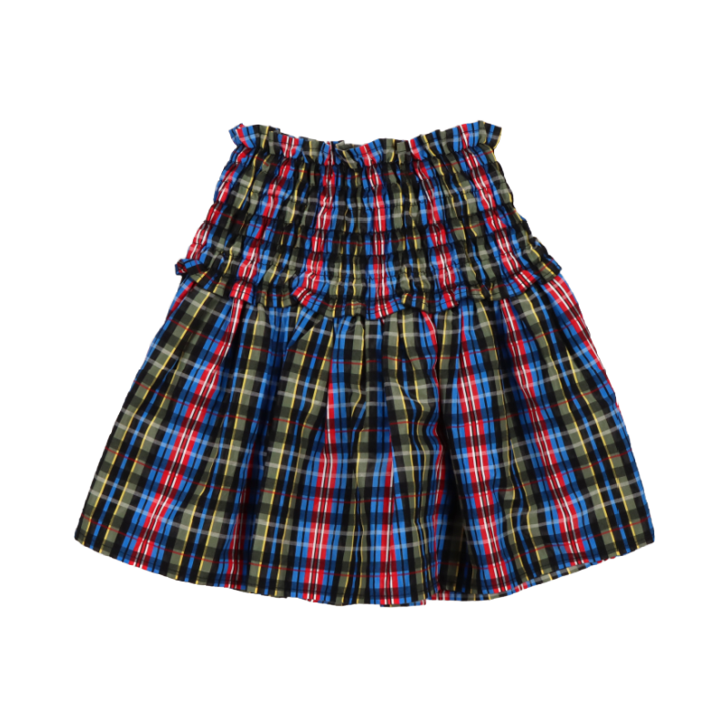 the new society mars skirt ruby dusk tartan