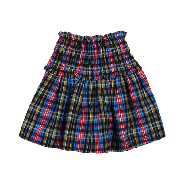 the new society mars skirt ruby dusk tartan