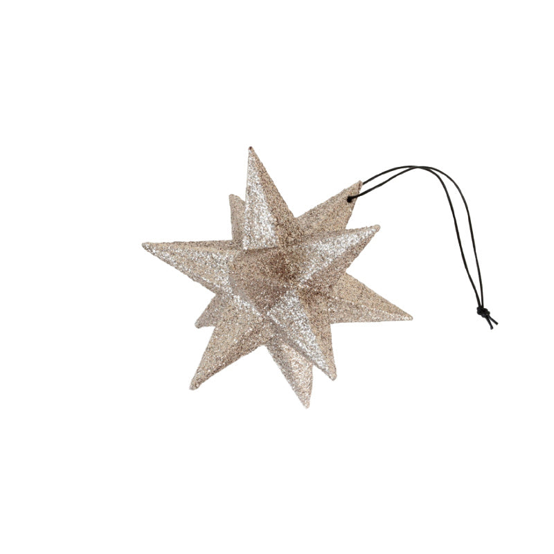 star holiday ornament champagne