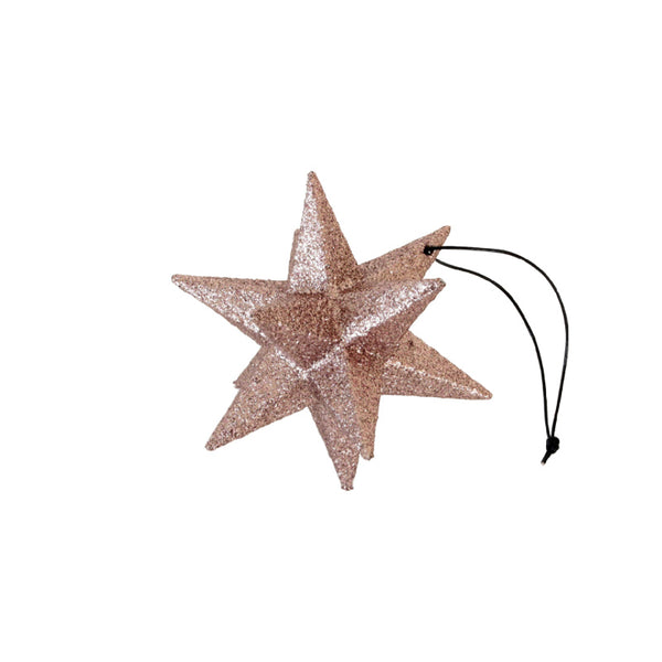 star holiday ornament rose gold