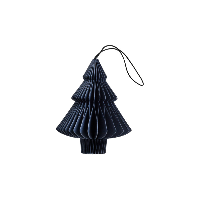 paper tree holiday ornament midnight blue