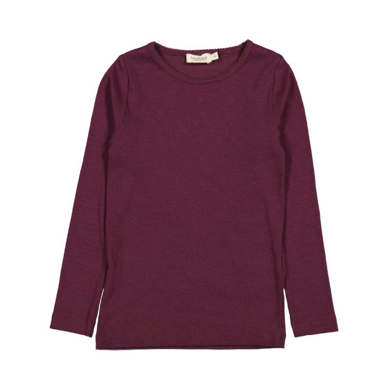 marmar copenhagen tani long sleeve tee deep mulberry