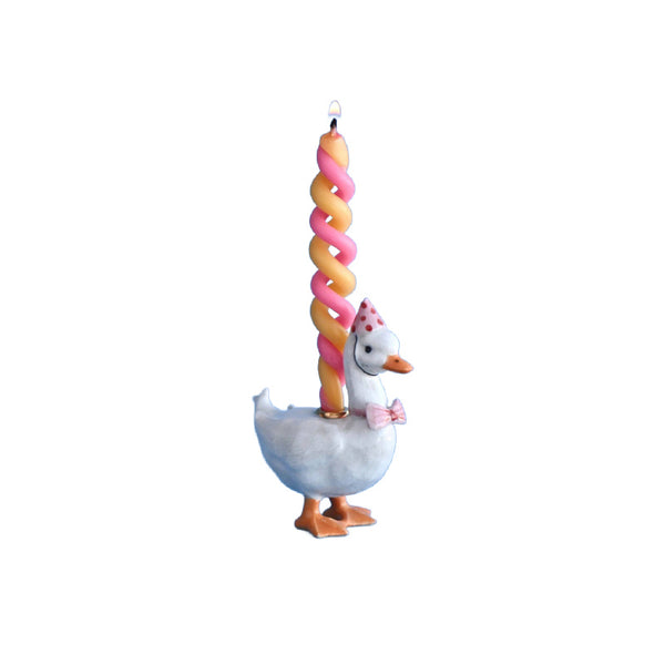 goose cake topper pink