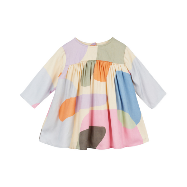 arsene & les pipelettes abstract baby dress nbg