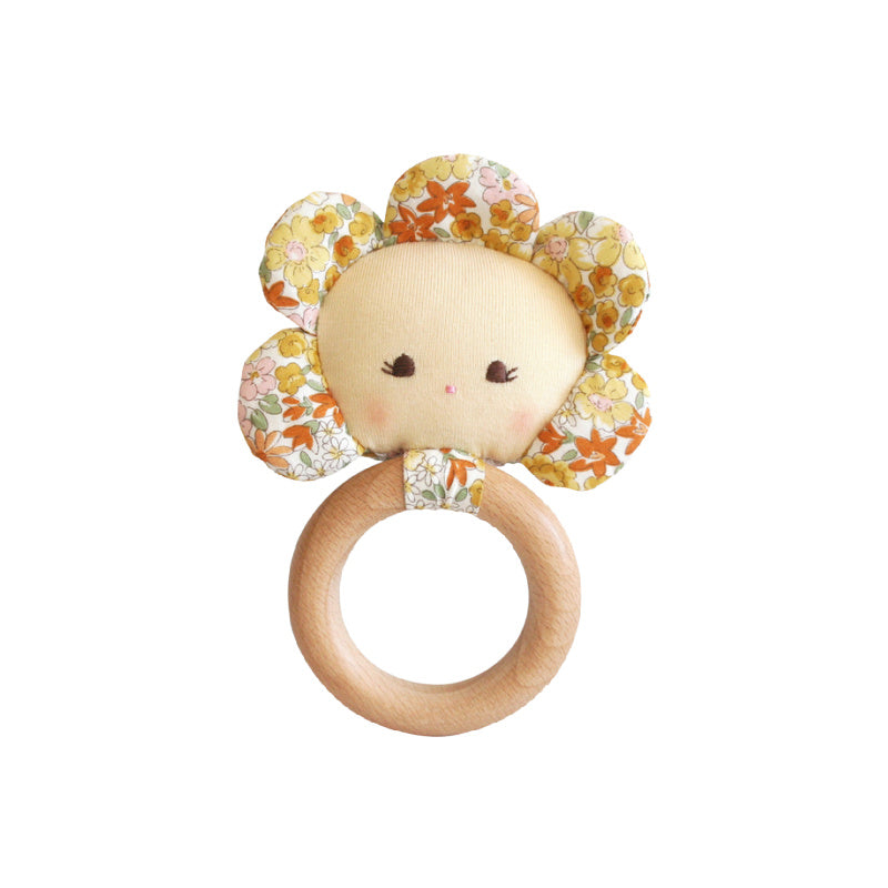 alimrose flower baby rattle sweet marigold