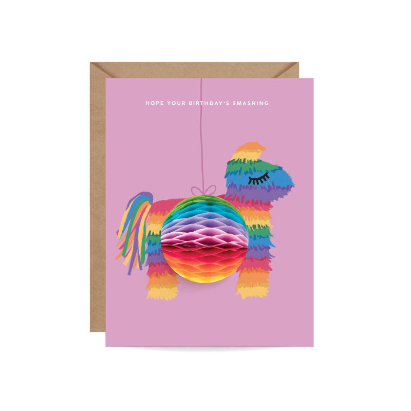 pop-up piñata birthday card