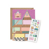 sticker scene greeting card dollhouse