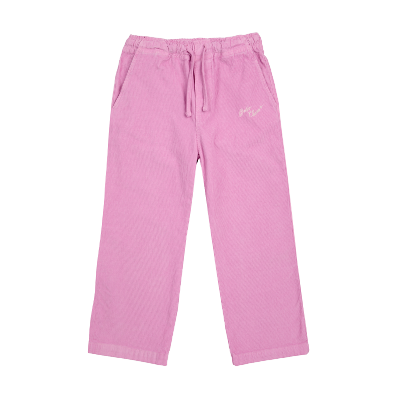 bobo choses corduroy straight pants pink