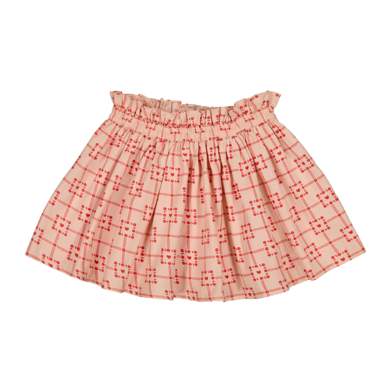 louis louise artemis skirt square heart pink