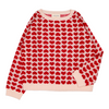 louis louise maika knitted sweater heart red/light pink