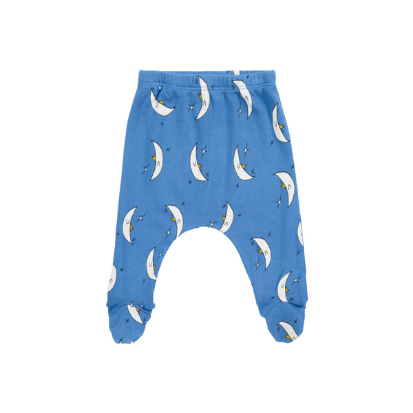 bobo choses baby beneath the moon footed leggings blue