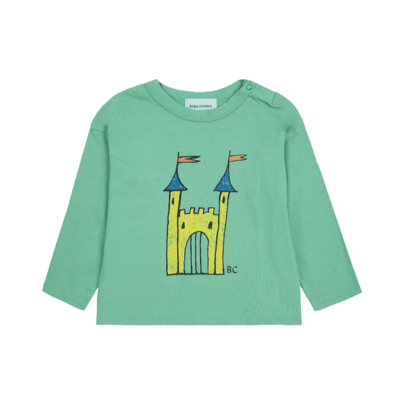 bobo choses faraway castle baby t-shirt green