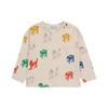 bobo choses wonder horse all over baby t-shirt offwhite