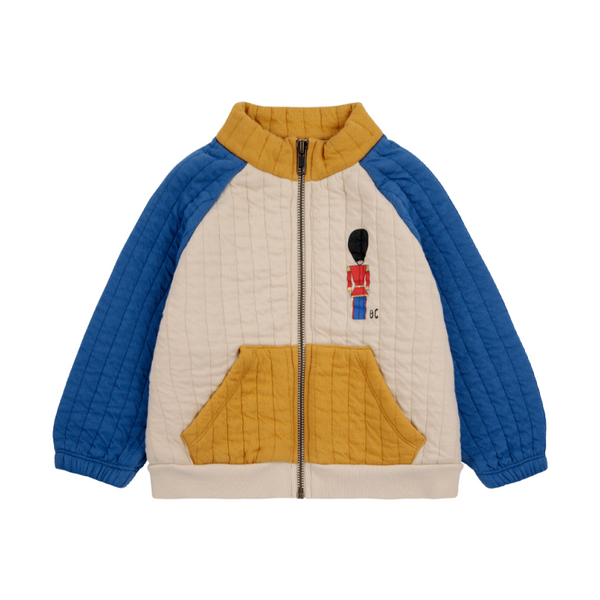 bobo choses little tin soldiers all over quilted zipped baby sweatshirt multicolor