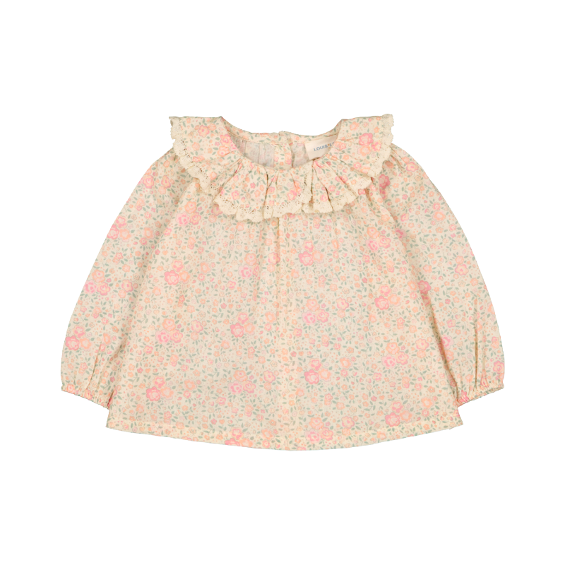 louis louise lissou baby tunic romantic flower pink