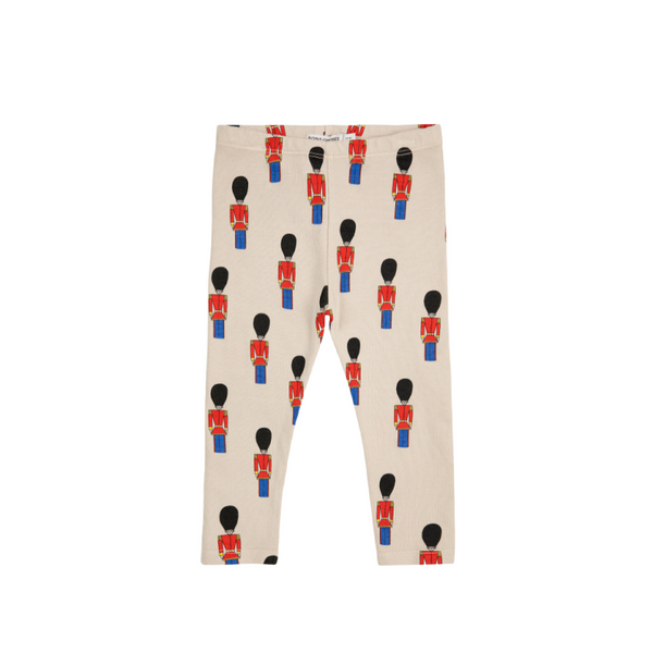 bobo choses little tin soldiers all over baby leggings offwhite