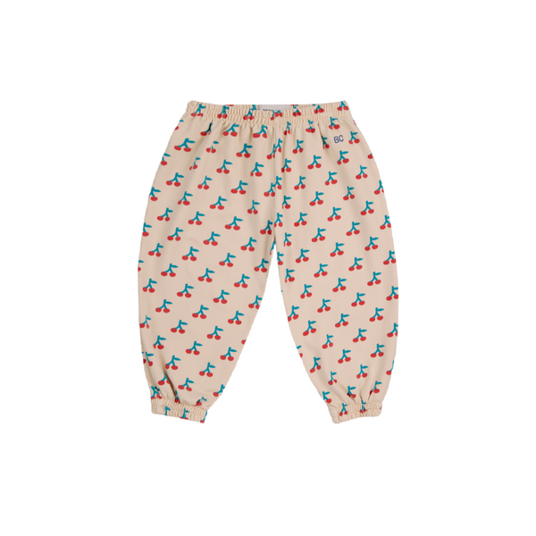 bobo choses cherry all over baby jogging pants white