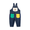 bobo choses hungry squirrel baby denim dungaree navy