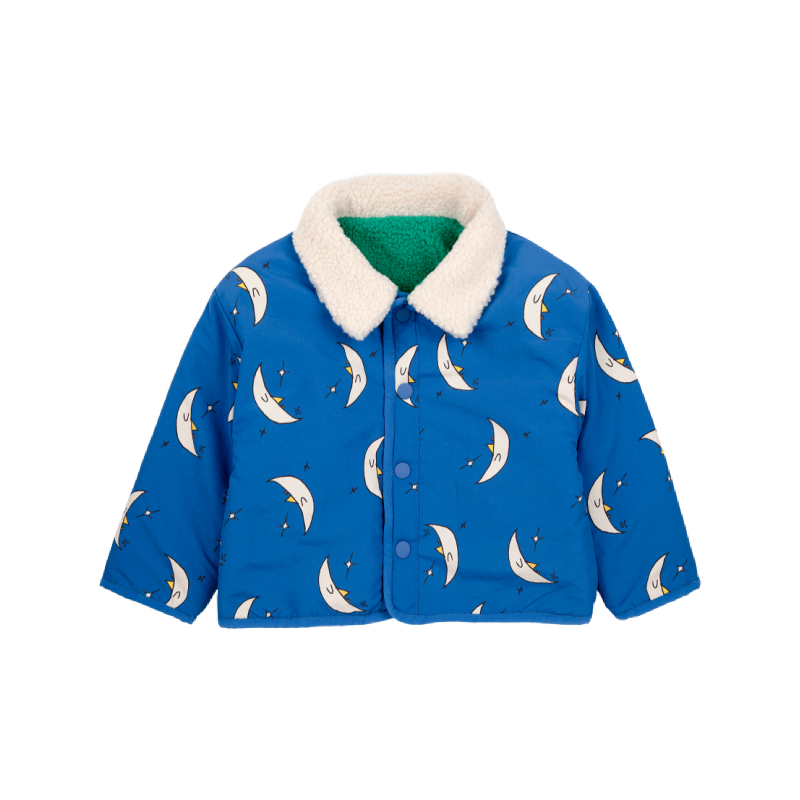 bobo choses beneath the moon all over baby reversible jacket blue