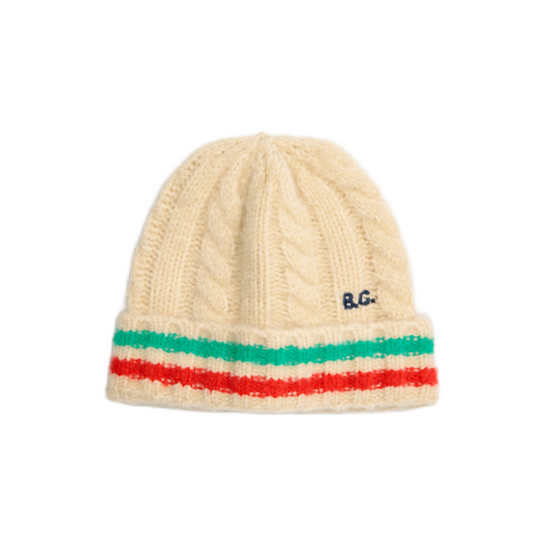 bobo choses BC braided baby beanie offwhite