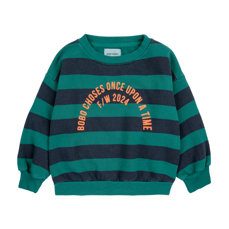 bobo choses circle stripes sweatshirt midnight blue