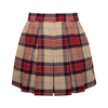 paade mode cotton skort titan plaid red