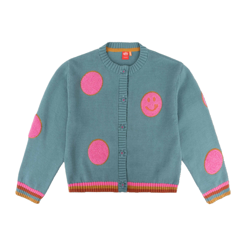 oilily vairy cardigan green blue