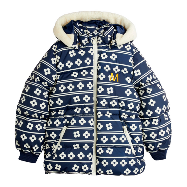 mini rodini flowers puffer jacket