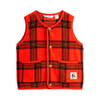 mini rodini check fleece vest