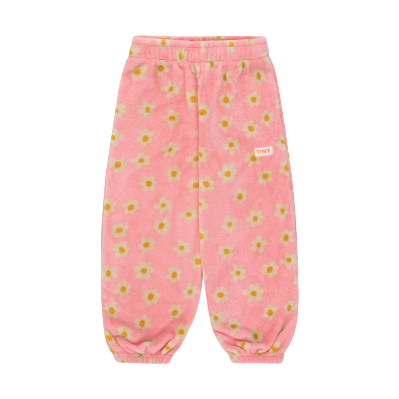 tinycottons daisies polar sweatpant pink