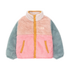 tinycottons color block polar sherpa jacket wild rose pink