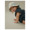 gray label baby sun hat sky/cream