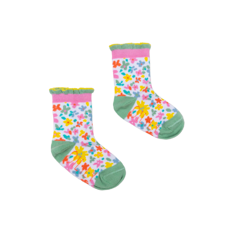 oilily malena socks bright white/watery flowers