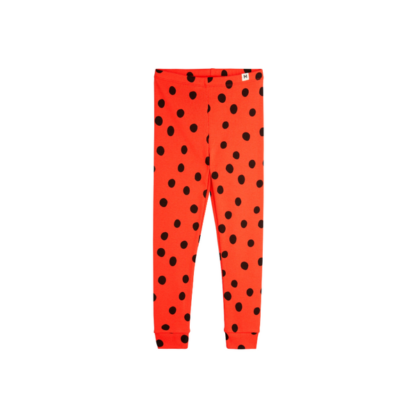 mini rodini dots aop baby leggings red