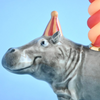 hippo cake topper