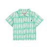 bobo choses lucky fish all over woven baby shirt light green