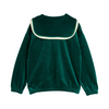 mini rodini sailor velour sweatshirt green