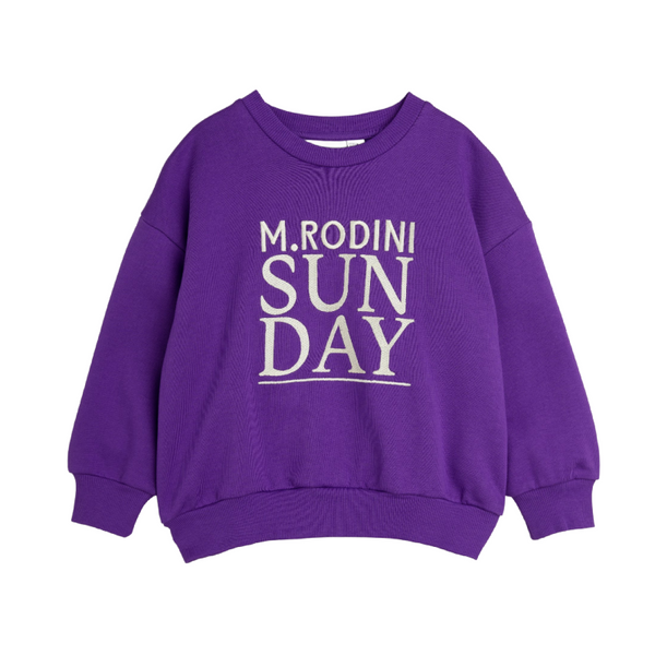 mini rodini sunday emb sweatshirt purple