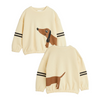 mini rodini dog sp stripes sweatshirt beige