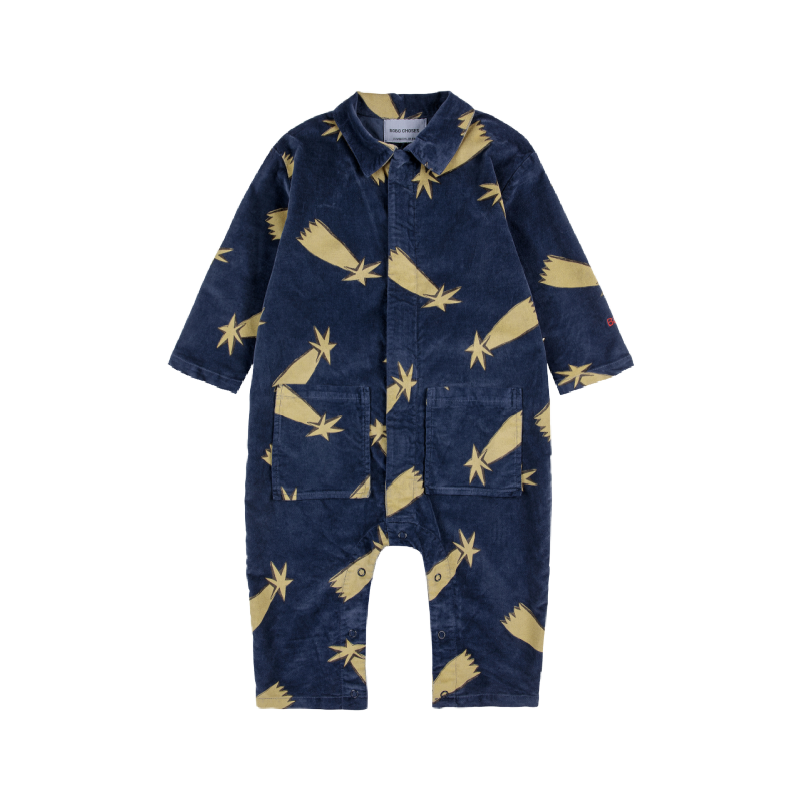 bobo choses baby shooting stars all over overall midnight blue