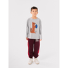 bobo choses hungry squirrel long sleeve t-shirt light heather grey