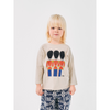 bobo choses little tin soldiers long sleeve t-shirt light brown