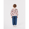 bobo choses little tin soldiers all over zipped hoodie light brown