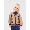 bobo choses diamonds intarsia cardigan light brown